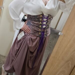 Skarlet Darkness Draped Skirt, Damsel in this Dress Corset Size 35" &Top SET!